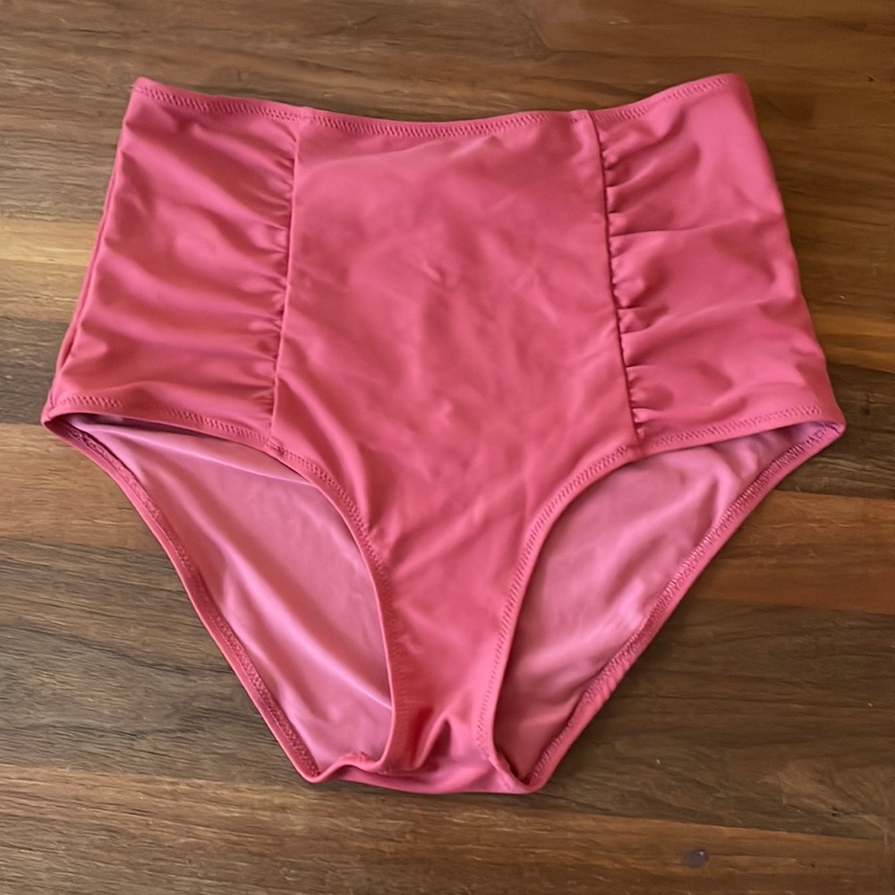 Aerie Hi-Rise Bikini Bottoms - Medium Coral
